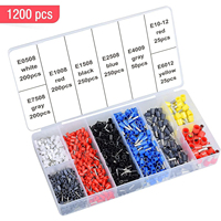 1200PCS 22-8AWG HSC8 6-4 Conector de Terminal Tubular Ajustable 450V de Aleación de Aluminio con Acabado Brillante para Automoción Eléctrica