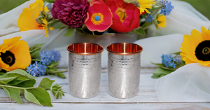 Accessoires classiques de Drinkware de cuivre de conception avec l'acier a martelé fini - Product Image 4