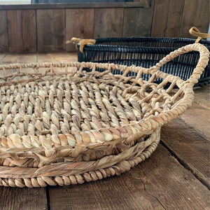 Juego de jacinto de agua de alta calidad, bandejas decorativas para servir Mesa, Mimbre duradero para el hogar, decoraciones ecológicas para la casa - Product Image 4