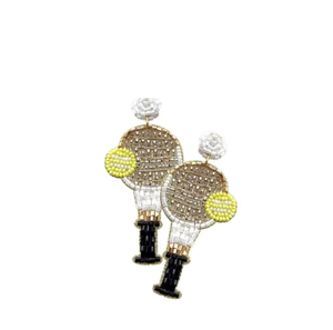 Pendientes de Balón de Fútbol con Cuentas Hechos a Mano, Estilo Clásico, Inspirados en el Deporte, con Patrón de Números, Joyería de Regalo para Ella, de la India - Product Image 1