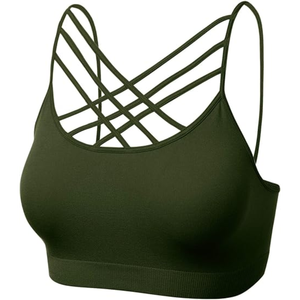 Soutien-gorge de sport dos nu de qualité professionnelle haut de forme physique élastique sans couture soutien-gorge de sport de yoga pour les femmes - Product Image 3