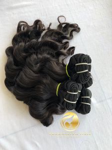 Temple indien brut meilleure qualité supérieure cheveux humains vague de corps lâche faisceau de trame couleur naturelle doux soyeux Remy vierge en gros cuticule - Product Image 4