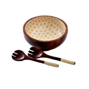 Bol en bois moderne à finition naturelle pour la table à manger à la maison, décoratif et servant de saladiers, fruits, utilisation de bols en bois - Product Image 6