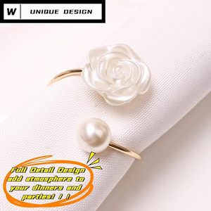 Servilleteros de flores de acero inoxidable para bodas y ocasiones especiales, mejora tu experiencia gastronómica con decoración de mesa de Navidad - Product Image 4