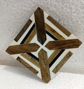 Custom Material Coaster Set Classic Style <b>round</b> Stone Pads for Kitchen Made in India - Product Image 5