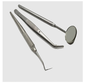 ชุดเครื่องมือทันตกรรมด้วยมือสแตนเลส5ชิ้นอุปกรณ์ขูดหินปูนกระจกส่องฟันด้วยตัวเอง - Product Image 4