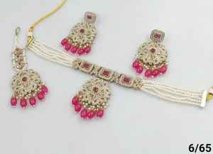 Indian Traditional <b>and</b> Fashionable Gold Plated <b>and</b> Long Mala With <b>Earring</b> <b>and</b> Maagtika Combo <b>Necklace</b> <b>Set</b> for Women - Product Image 2