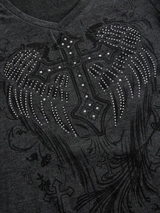 Strass femmes t-shirt imprimé conception personnalisée peau mince ajustement pour femmes strass chemises haute Performance vêtements décontractés t-shirts - Product Image 4