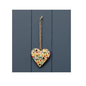 Corazones colgantes metálicos irónicos, diseños recién lanzados con acabado personalizado, el mejor para colgar, decoración perfecta para el hogar y la Navidad - Product Image 6