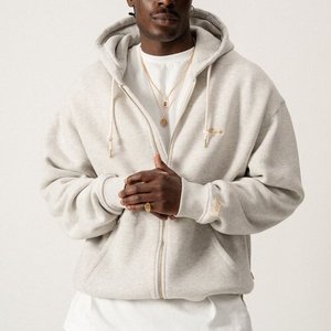 Fabricantes de ropa Sudadera con capucha boxy recortada de gran tamaño personalizada, Sudadera con capucha boxy fit con sobrepeso 500Gsm, Sudadera con capucha boxy para hombre - Product Image 1