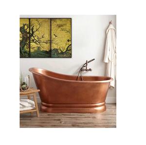 High Quality Shiny Surface Copper <b>Bathtub</b> with Nickel Coating Metal Material for Home Hotel Bathroom Use Manufactured India - Product Image 5