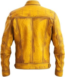 แจ็คเก็ตหนังแกะแท้สั่งทำพิเศษสำหรับนักขี่มอเตอร์ไซค์-สีน้ำตาลวินเทจ กันน้ำและเป็นมิตรกับสิ่งแวดล้อม สไตล์ไฮสตรีท ผลิตตามสั่ง - Product Image 2