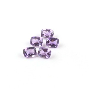 Pierre d'améthyste africaine violette naturelle de haute qualité octogone taillé à facettes pierre précieuse en vrac - Product Image 5