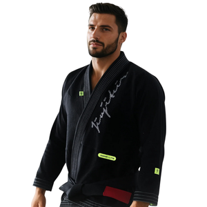 Kimono de Jiu-Jitsu brésilien prêt pour la compétition, noir, 390 g/m², tissage perlé, veste légère et pantalon Ripstop - Product Image 3