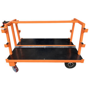 वाटरप्रूफ इलेक्ट्रिक फोर-व्हील फोल्डेबल स्टेनलेस स्टील प्लेटफॉर्म ट्रॉली 500 किलोग्राम क्षमता भारी शुल्क ओम गोदाम ट्रक उपकरण के लिए - Product Image 4