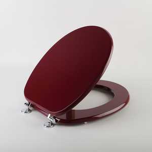 Couvre-siège de toilette universel rouge amarante, coloré avec un design élégant - Product Image 3