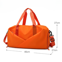 Tas Ransel Gym Ramah Lingkungan Berkualitas Tinggi dari Bahan Nylon, Dapat Dikustomisasi dengan Logo, Kantong Basah, Kapasitas 30-40L untuk Aktivitas Luar Ruangan dan Sepatu