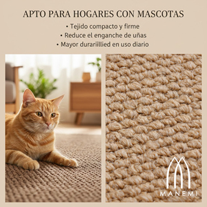 Alfombra Interior Lisa de Tejido Plano Antideslizante para Sala de Estar, Plegable y Lavable, en Varios Tamaños, 100% Apta para Mascotas - Product Image 5