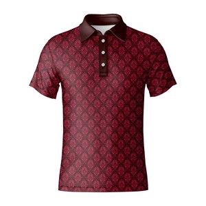 Vente en gros de chemises de golf tricotées à sublimation pour hommes, protection contre les UV en spandex/polyester, respirantes, à séchage rapide, fabriquées au Vietnam - Product Image 5