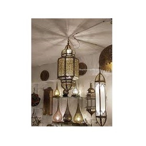 Vaisselle Classique Lanterne Fabriquée À La Main Brillant Fini En Métal Lanterne Ramadan Décoration De La Maison Bougie Lumière Lampe - Product Image 1