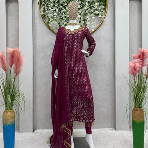 Designer Party Wear <b>Top</b>-Bottom And Dupatta - Product Image 1