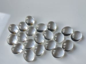 อัญมณีทรงวงรีทรงหลวมหลังเรียบ3X5มม. ถึง10x12มม. สีขาวใสธรรมชาติ - Product Image 5