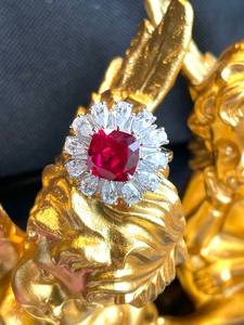 Lab Grown Red Ruby Daisy Flower <b>Ring</b> Victorian Floral Design 925 Sterling Silver Unique Jewelry Gift - Product Image 5