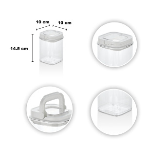 Afossa Home Lot de 3 récipients hermétiques pour le stockage des aliments avec couvercles pour l'organisation de la cuisine et du garde-manger-Cuisine sans BPA - Product Image 5