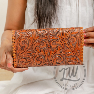 LW Genuine Leather Luxury Vintage Lady Hand Bag with Wholesale Card Holder and Money Clips Women's Credit <b>Wallet</b> Large Size - Product Image 3