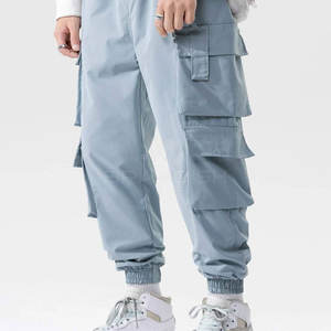 กางเกงคาร์โก้ผู้ชายสำหรับกลางแจ้งกางเกงใส่ทำงานปีนเขาน้ำหนักเบามีกระเป๋าหลายกระเป๋ากางเกงทรงคาร์โก้ผู้ชายฮิปฮอปซักได้ - Product Image 4