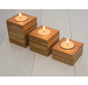 Unique Design Candle <b>tealight</b> Wooden Candle <b>Holder</b> Hot Sell Handmade for Christmas Tabletop Decor Dining Table Decoration - Product Image 2
