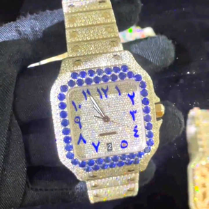 Montre de haute qualité avec diamants cultivés en laboratoire VVS, mouvement automatique, montres mécaniques à bracelet en acier inoxydable, Miyota - Product Image 2
