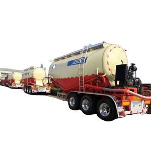 Semi-remorque d'occasion à 3 essieux pour le transport de ciment en vrac sec de 40 à 50 m³ avec compresseur d'air - Product Image 3