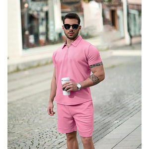 Conjunto de ropa deportiva para hombre Camiseta y pantalones cortos de ajuste relajado Moda para estilos de vida activos Esenciales de verano para correr - Product Image 4