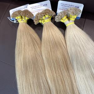 Prix de gros Blonde Couleur Drawn Extensions de cheveux humains Pré-collé Extensions de cheveux à la kératine Flat Tip Hair Vietnam Factory - Product Image 2