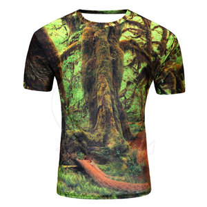 เสื้อยืดสลิมฟิตของผู้ชายผ้าฝ้าย100% น้ำหนักเบาพิมพ์ซับลิเมชันใหม่ - Product Image 1