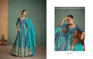 Traje Anarkali para Mujer Dhwaja Export en Rayón Georgette con Bordado, Secado Rápido, Estilo Moderno, Salwar Kameez Informal para Todas las Temporadas - Product Image 2