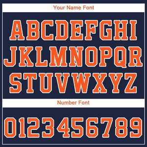 Derniers maillots de softball personnalisés pour femmes marine orange blanc design de sublimation maillots d'entraînement en tissu respirant - Product Image 3