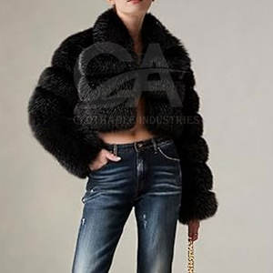 Veste en fausse fourrure courte pour femmes, streetwear décontracté, manteau d'hiver, veste en fausse fourrure courte tendance pour femmes - Product Image 6