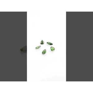 Saphirs verts naturels non traités, formes poire calibrées 5x7mm et 6x8mm, coupes Asscher brillant et Trillion, certifiés IGI - Product Image 3