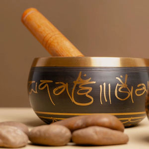 ชามเล่นดนตรีทองเหลืองขนาดใหญ่เหมาะสำหรับการฝึกสมาธิด้วยเสียงแบบมืออาชีพและการฝึกผ่อนคลายทางจิตวิญญาณ - Product Image 1