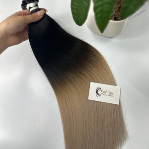 2025 meilleure vente vietnamien 100% vraies extensions humaines lâche profonde Super Double dessiné pointe plate SDD droite pour Ombre #24 couleur - Product Image 5