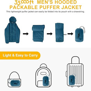 Blouson à bulles pour hommes pour adultes Fermeture éclair Blouson à bulles de style nouveau pour hommes pour l'hiver - Product Image 5