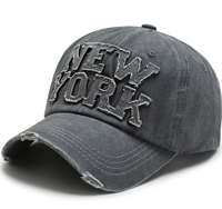 Gorra de Béisbol Vintage Personalizada con Parche de Letras de Chenilla, Visera Curva, Venta al Por Mayor OEM