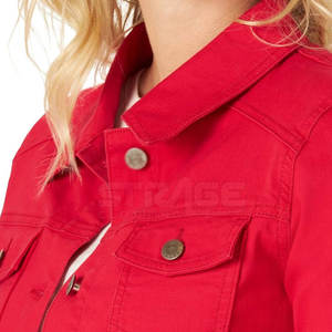 Vestes en jean pour femmes à manches longues, hiver, 100% coton, tricotées, respirantes, taille personnalisée, vente en gros - Product Image 3