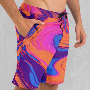 Shorts décontractés pour hommes, prêts pour l'été, sublimation, tissu doux et respirant, séchage rapide, coupe décontractée, légers, look moderne - Product Image 3