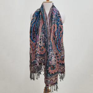 <strong>Hand</strong> Made Fringe Wool Scarf <strong>Hand</strong> Embroidery <strong>Pattern</strong> Winter Wear Thick Soft Wool Scarf for Women Handcrafted Winter Wear Scarves