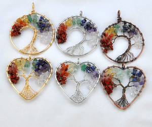 Meilleure qualité Offre Spéciale en vrac naturel 7 Chakras arbre de vie pendentif collier pour la fabrication de bijoux - Product Image 5