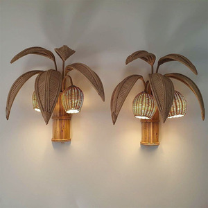 Palmera de Ratán Tejida a Mano para Eventos, Decoración de Bodas, Lámpara de Ratán con Forma de Coco, Lámpara de Mesa, Decoración para Fiestas de Fábrica Vietnamita - Product Image 4