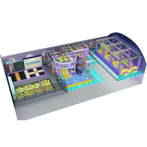 Bettaplay 310 SQM Purple Fantasy Child Trampolines pour enfants Fabrication de parcs Starry-Sky Parc de jeux pour enfants avec <span class=keywords><strong>trampoline</strong></span> - Product Image 1